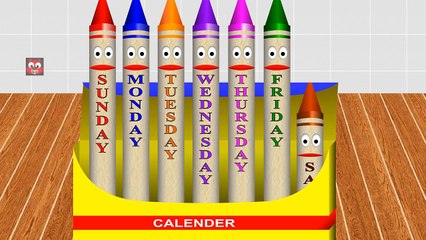 Days of the Week: Sunday to Saturday with Calendar Crayons for Kids
