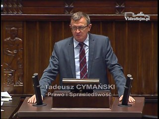 Poseł Tadeusz Cymański - Wystąpienie z dnia 15 listopada 2016 roku.
