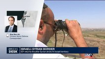 IDF returns fire after Syrian shots hit Israeli territory