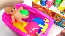 Learn Colors Bubble Gum Surprise Slime Toys Baby Doll Bath Time Compliation 1hour Video