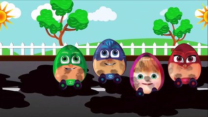 PJ Masks Gekko Monster Truck vs Oggy Moto | New Surprise Eggs Gekko Owlette Catboy Spiderman Oggy