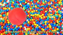 Play Doh Finger Family Ball Pit Song for learning colors Nursery Rhymes for Children Finger Family