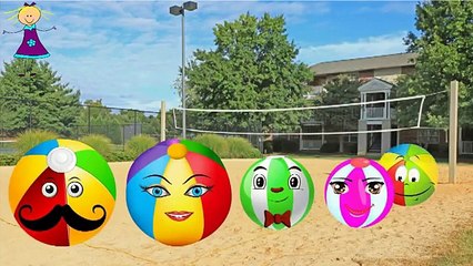 BEACH BALL Finger Family Rhymes for Children | Funny 2D BEACH BALL Animation Song for Babies