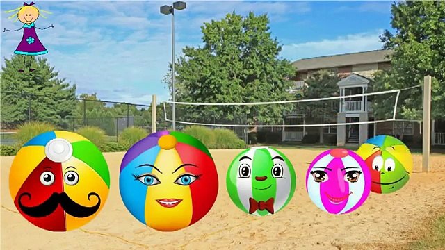 BEACH BALL Finger Family Rhymes for Children | Funny 2D BEACH BALL Animation Song for Babies