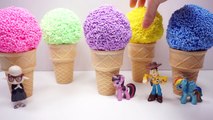 Learn Colors Play Foam Ice Cream Cone Surprise Toys Zootopia My Little Pony Toy Story Monster Unive