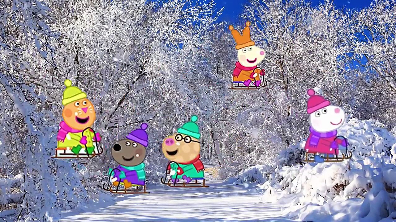 Peppa Pig Friends Let it Snow Finger Family Nursery Rhymes