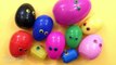 Opening 10 Face Surprise Eggs with Peppa Pig Disney Frozen Smurf and Minnie Mouse Toys