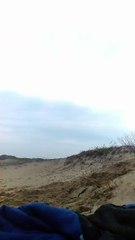 Left punches in the sand