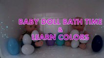 Jenny Cute Baby Doll Fun Bathtime With Foam Baby Doll Bath Time & Learn Colors BABY DOLL