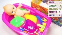 Learn Colors Baby Doll Bath Time and Modelling Clay Playing Fun&Creative Video