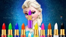 Learn Colors with Color Frozen Elsa Lipstick | Colors to Kids Toddlers Baby | Learning Video