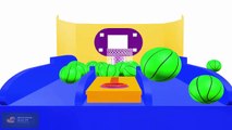 DuckDuckKidsTV Learn Colors With basketball animation Color Basketball Shooting game #30