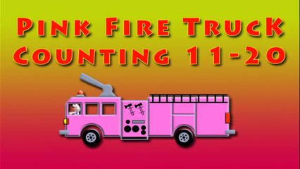 Vids4kids.tv - Pink Fire Truck Counting 11 to 20