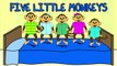 5 LITTLE MONKEYS (JUMPING ON THE BED) –Nursery Rhyme Kids Songs Five Little Monkeys by 123ABCtv