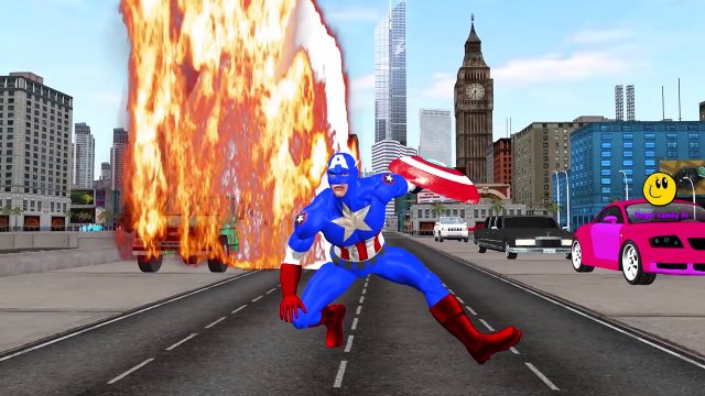 Finger Family Rhymes Captain America Cartoon For Kids | Finger Family Nursery Rhymes 3D Animation