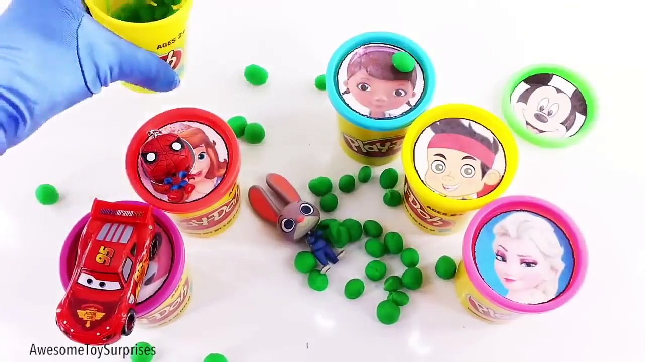 The Good Dinosaur Spiderman Disney Frozen Play Doh Surprise Tubs Dippin Dots Learn Colors Episodes r