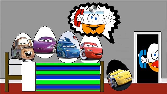 Pixar Cars Lighting McQueen Mater Jumping On The Bed Nursery Rhyme Animation Egg for Kids & Toddlers
