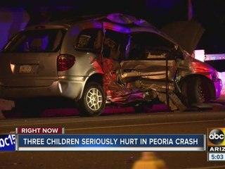 Three children seriously hurt in Peoria crash