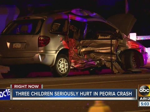 Three children seriously hurt in Peoria crash
