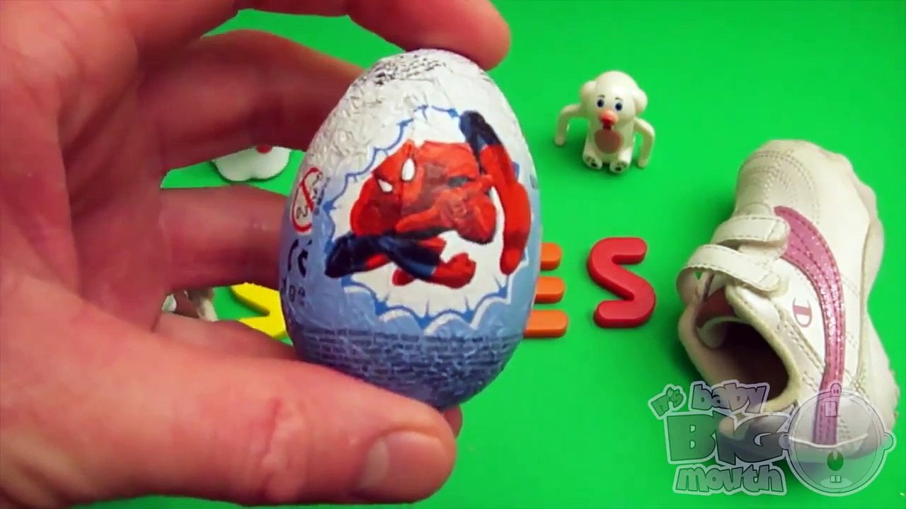 Spider-Man Surprise Egg Learn-A-Word! Getting Dressed! Lesson 4