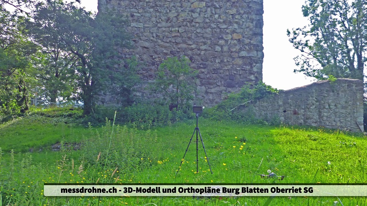 3D-Modell und Orthopläne Burg Blatten Oberriet SG