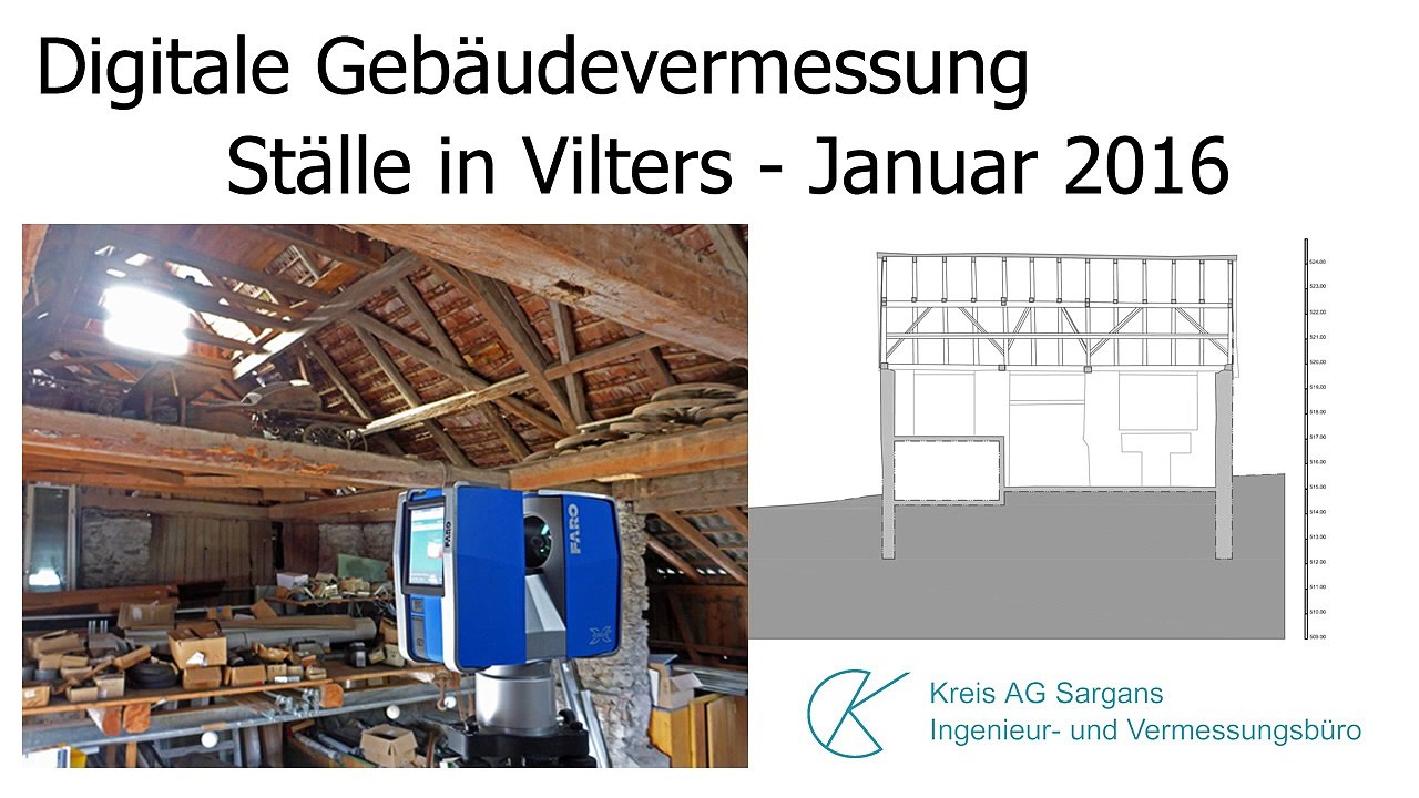 Digitale Gebäudevermessung - Ställe in Vilters SG