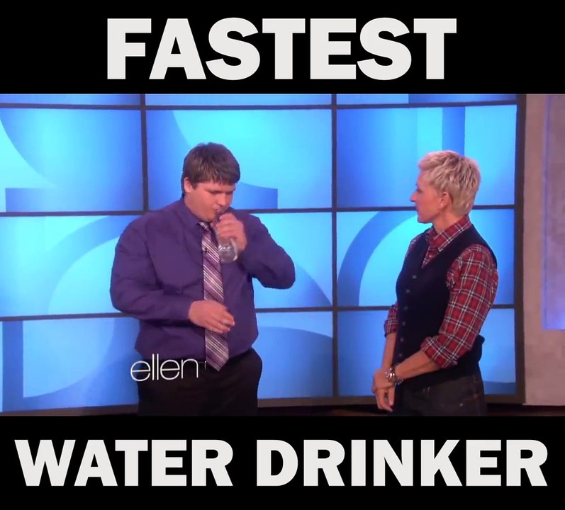 Fastest Water Drinker أسرع إنسان يشرب الماء