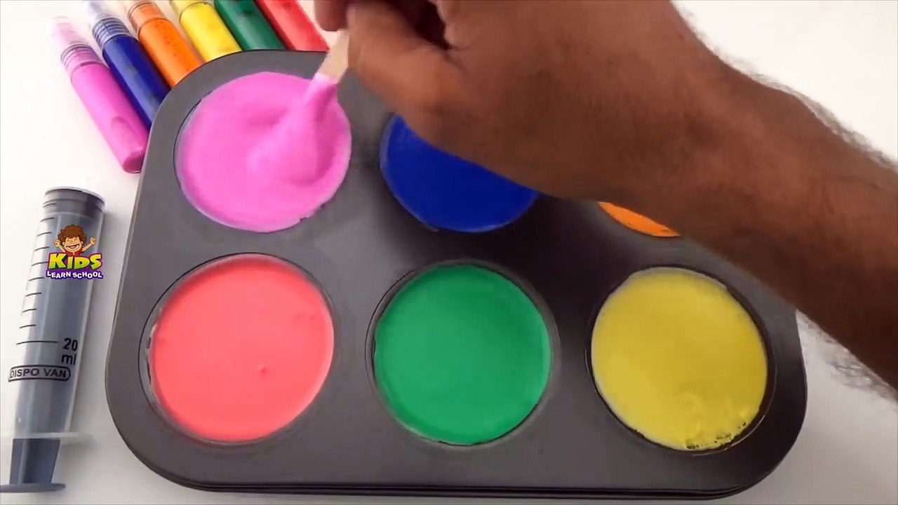 How To Make Frozen Paint for Kids, Colors for Children to Learn Toddlers and Preschool