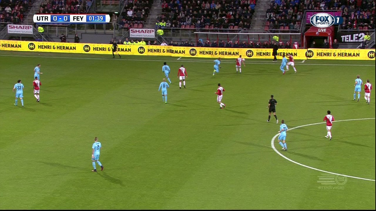 Sebastien Haller Goal HD - Utrecht 1-0 Feyenoord - 27.11.2016