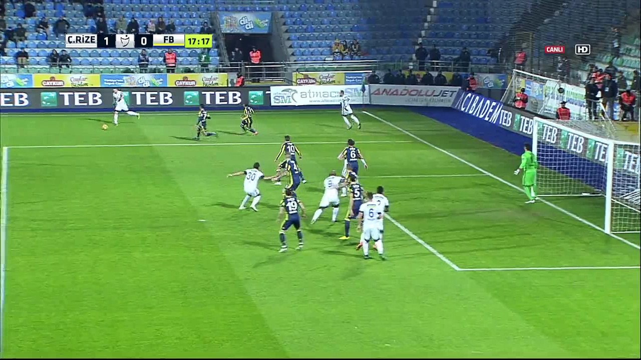 Mohamed Yaakoubi Goal HD - Rizespor 1-0 Fenerbahce  - 27.11.2016