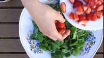 Ensaladas fáciles y saludables-fresas con espinacas