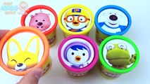 Cups Surprise Toys Play Doh Clay Pororo Collection Rainbow Learn Colors in English