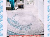 Edler Designer Teppich Hochtief-Effekt Kurzflor Relief OptikTÃ¼rkis Grau Meliert GrÃ¶sse:80x150