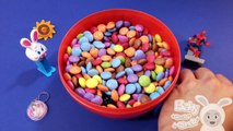 Hidden Surprise Toys Party! Smarties Candy with lot of Colours! Part 1
