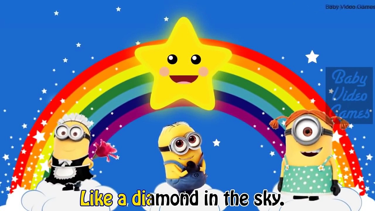 Twinkle Twinkle Little Star Minions Cartoon Song Nursery Rhymes for Kids & Children