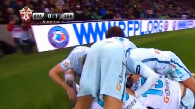 КРАСНОДАР - ЗЕНИТ 0:1 ГОЛ АРТЕМ ДЗЮБА