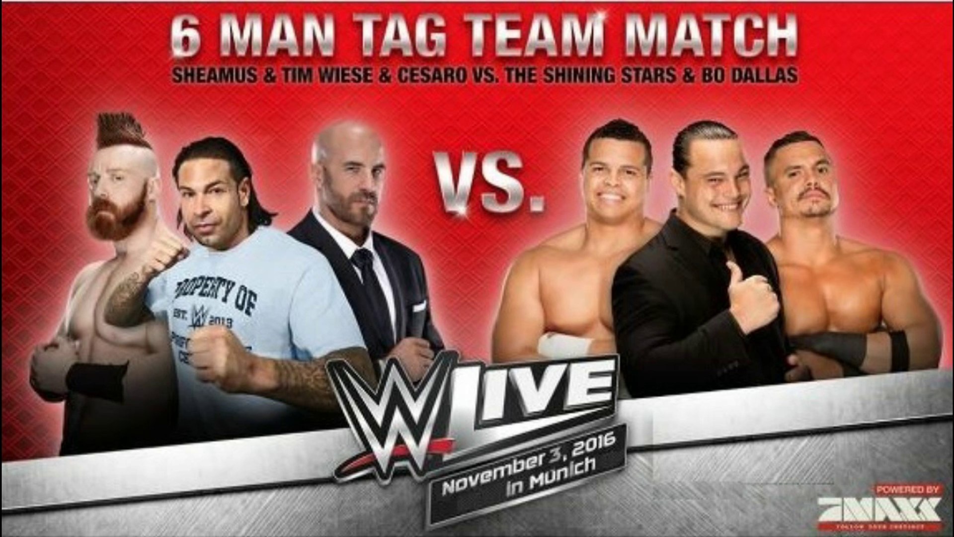 2016-11-03 WWE Live - Sheamus & Cesaro & The Machine Tim Wiese VS Shining  Stars & Bo Dallas - video Dailymotion