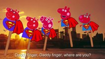 SUPERMAN - Spider-Man Peppa Pig Lollipop Finger Family Nursery Rhymes
