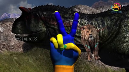 Lion Finger Family 3 Rhymes | 3d Animals Collection | Popular Kids Songs