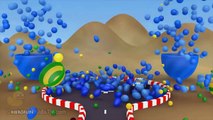 Learn Colors with Monster Trucks for Children Kids Surprise Egg 3D Toys Color Ball [HeroFUN TV]