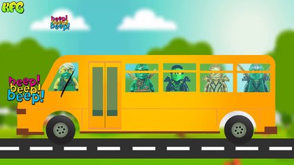 LEGO Ninjago Wheels On The Bus Song Parody | Kids Fun Club | Songs For Children