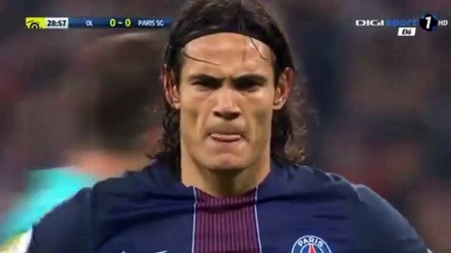 Cavani GOAL - Olympique Lyon vs PSG 0-1 (Gol Cavani)
