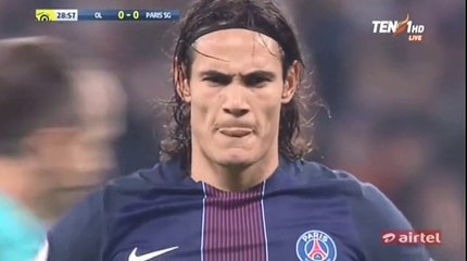 0-1 Edinson Cavani Penalty Goal HD - Olympique Lyonnais 0-1 PSG - 27.11.2016 HD