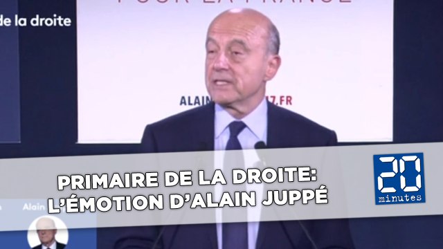 L'émotion d'Alain Juppé quand il reconnaît la victoire de François Fillon
