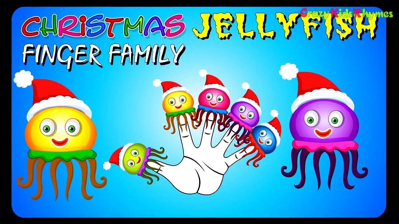 Christmas Jellyfish Cartoon Finger Family | Jellyfish Finger Family Rhyme Children English Rhyme