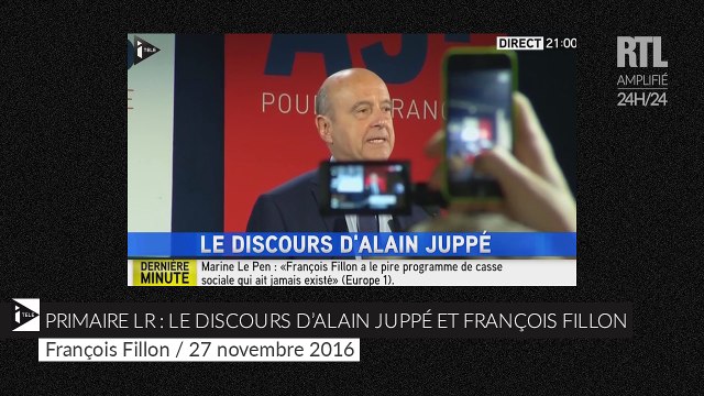Primaire de la droite : revivez le discours d'Alain Juppé et de François Fillon après les résultats
