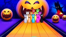 Learn Colors with Colors Halloween Bowling Game | Colors for Children Kids Preschoolers to Learn