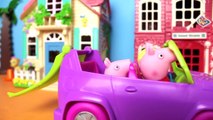 14 228 Peppa Pig George e carro da Polly Pocket na sorveteria playdoh em Portugues Disney Kids BRasi