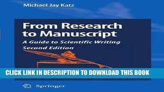 [READ] Mobi From Research to Manuscript: A Guide to Scientific Writing Audiobook Download