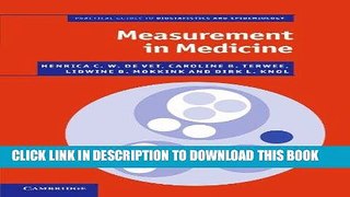 [READ] Mobi Measurement in Medicine: A Practical Guide (Practical Guides to Biostatistics and
